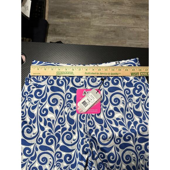NWT Royal & Awesome Club Swirl Paisley Print Golf Shorts Blue Grey Size 32 - Picture 3 of 12
